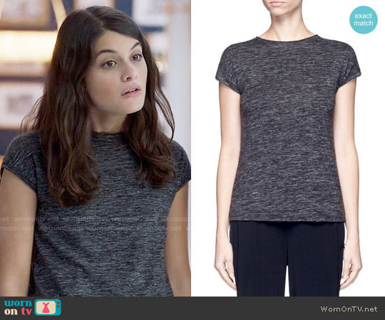 Theory Ginala Heathered Tee worn by Sabrina Pemberton (Sofia Black D'Elia) on The Mick