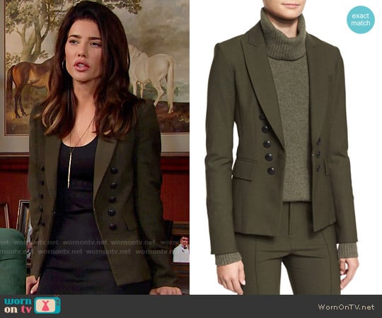 Veronica Beard Sarin Jacket worn by Steffy Forrester (Jacqueline MacInnes Wood) on The Bold and the Beautiful