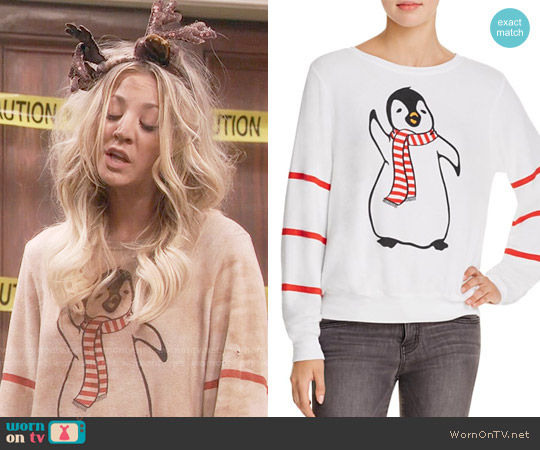 Wildfox Penguin Sweatshirt worn by Penny Hofstadter (Kaley Cuoco) on The Big Bang Theory
