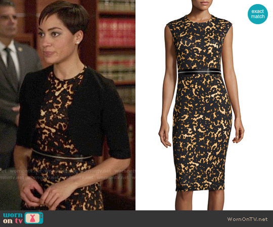 Alexander McQueen Printed Bodycon Zip Dress worn by Lucca Quinn (Cush Jumbo) on The Good Fight