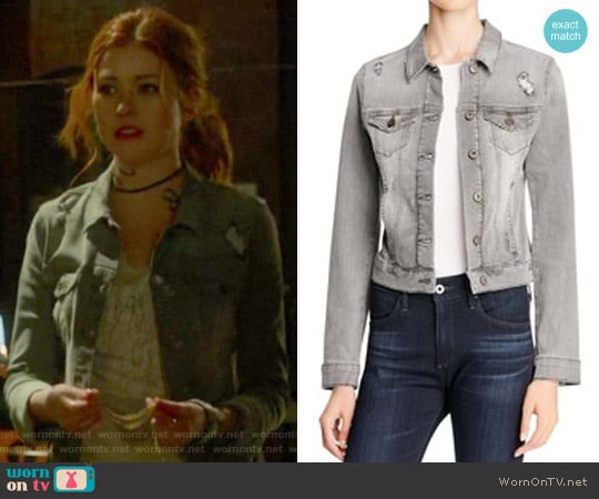 Mavi Samantha Jacket in Grey Vintage worn by Clary Fray (Katherine McNamara) on Shadowhunters