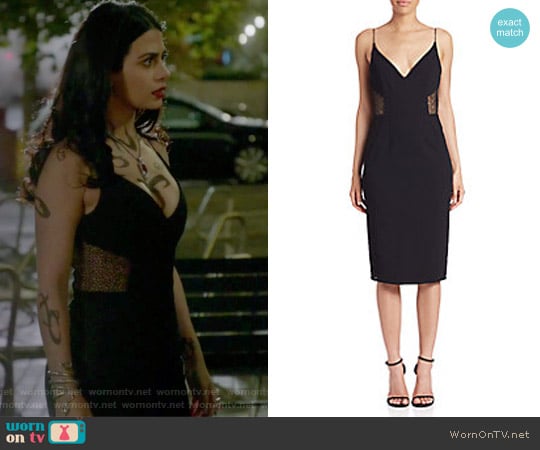 Nicholas Crepe Insert Dress worn by Isabelle Lightwood (Emeraude Toubia ) on Shadowhunters