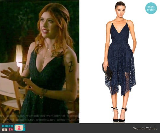 Nicholas Floral Lace Ball Dress worn by Clary Fray (Katherine McNamara) on Shadowhunters