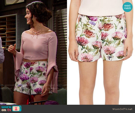 Ted Baker Ruthee Thistle Shorts worn by Darlita (Danube Hermosillo) on The Bold and the Beautiful