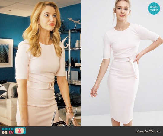 Ted Baker Wandee Dress in Pink worn by Petra Solano (Yael Grobglas) on Jane the Virgin