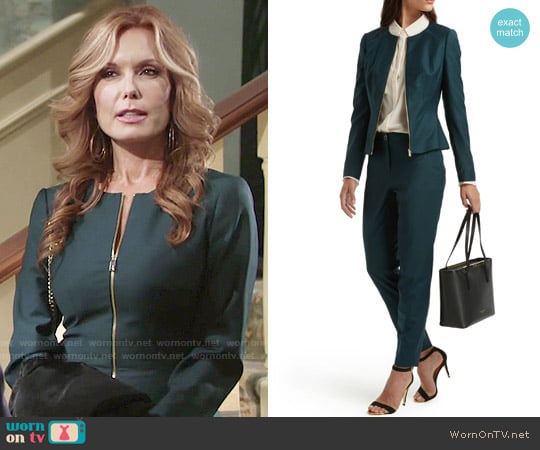 Ted Baker Stacia Chintz Curved Suit Jacket worn by Lauren Fenmore (Tracey Bregman) on The Young and the Restless