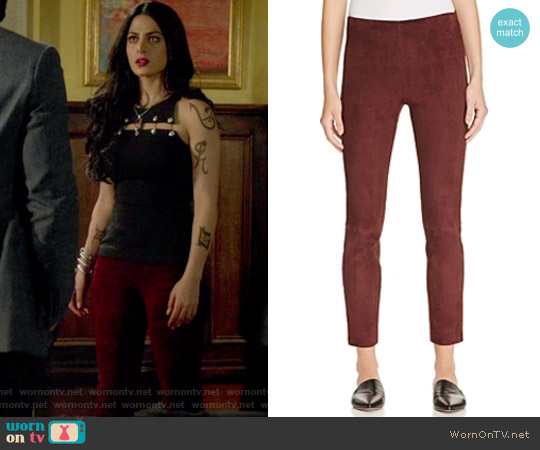 Vince Stretch Suede Pants worn by Isabelle Lightwood (Emeraude Toubia ) on Shadowhunters