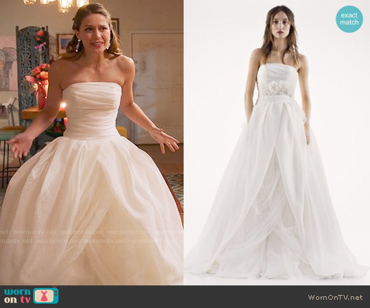 White by Vera Wang Textured Organza Wedding Dress worn by Kara Danvers (Melissa Benoist) on Supergirl