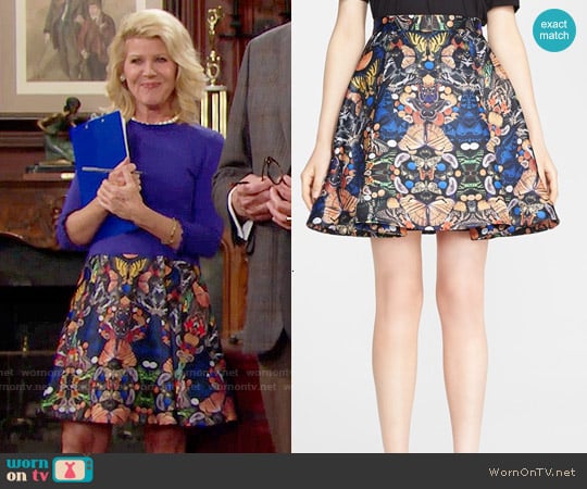 Alice + Olivia Nyla Skirt worn by Pamela Douglas (Alley Mills) on The Bold and the Beautiful