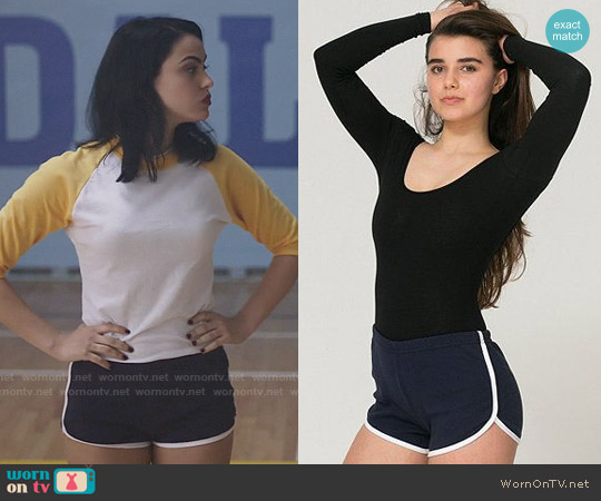 American Apparel Interlock Running Shorts in Navy / White worn by Veronica Lodge (Camila Mendes) on Riverdale