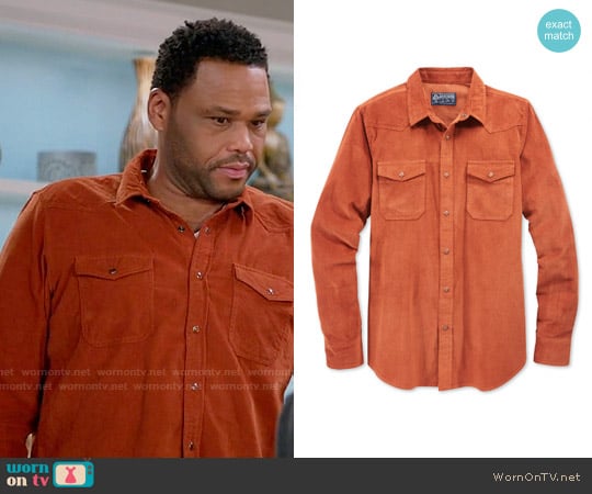 American Rag Corduroy Long-Sleeve Shirt worn by Andre Johnson (Anthony Anderson) on Black-ish