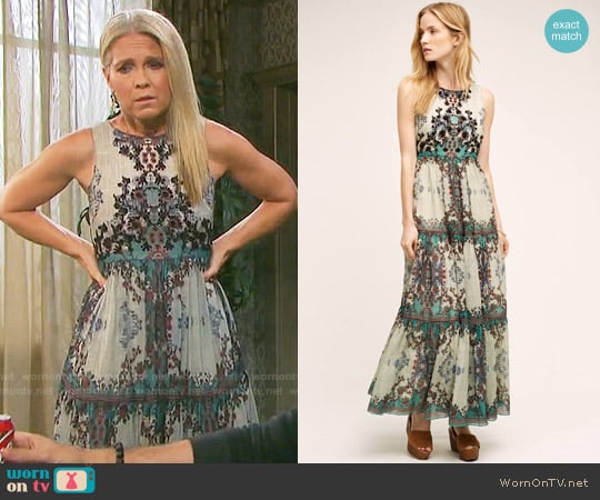 Madera Maxi Dress from Anthropologie worn by Jennifer Horton (Melissa Reeves) on Days of our Lives