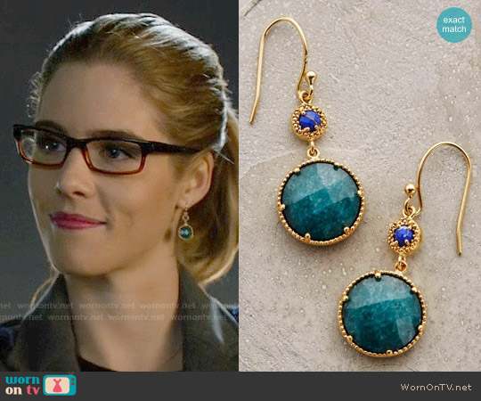 Anthropologie Marchmont Drops worn by Felicity Smoak (Emily Bett Rickards) on Arrow
