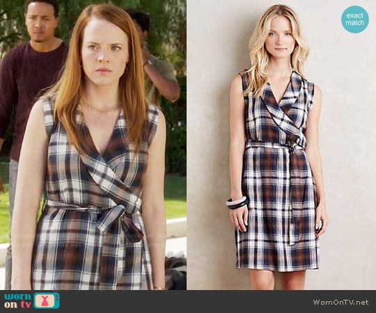 Wrapped Plaid Dress from Anthropologie worn by Daphne Vasquez (Katie Leclerc) on Switched at Birth