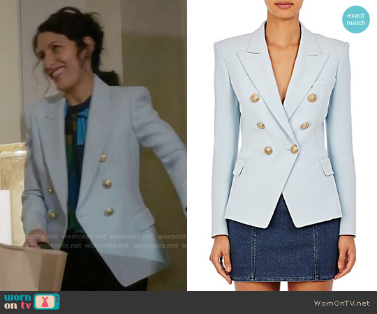 Balmain Double-Breasted Blazer worn by Abby McCarthy (Lisa Edelstein) on Girlfriends Guide to Divorce