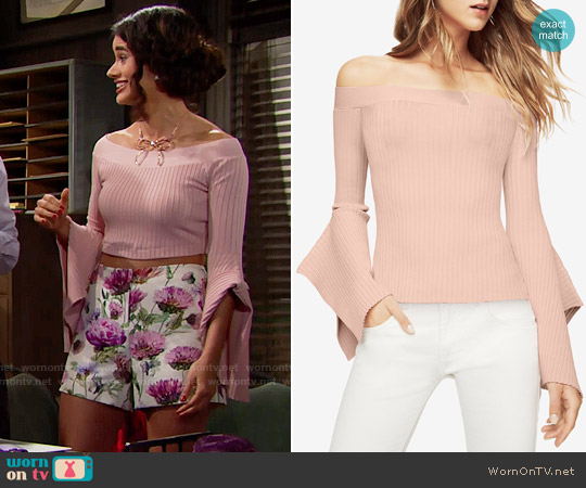Bcbgmaxazria Stevie Off-Shoulder Top worn by Darlita (Danube Hermosillo) on The Bold and the Beautiful