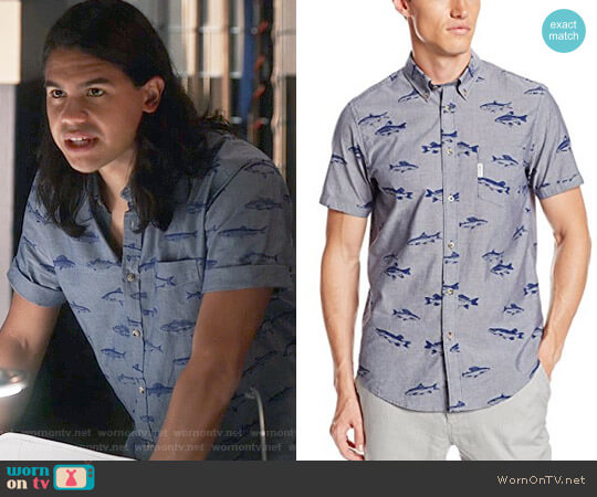 Ben Sherman Fish Print Shirt worn by Cisco Ramon (Carlos Valdes) on The Flash