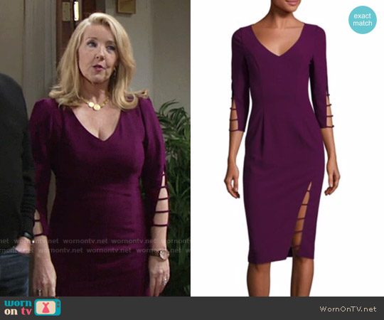 Black Halo Rizzo Dress in Jezebel worn by Nikki Reed Newman (Melody Thomas-Scott) on The Young and the Restless