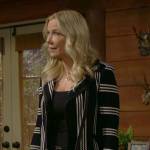 Brooke’s black and white striped jacket on The Bold and the Beautiful