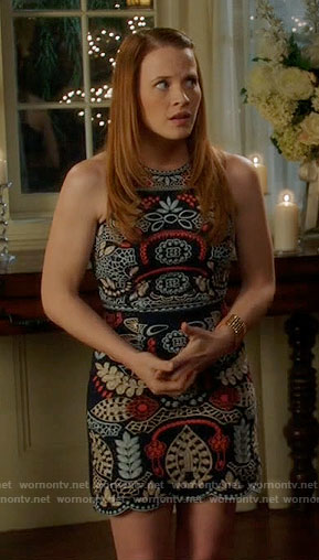 Daphne’s embroidered sleeveless dress on Switched at Birth