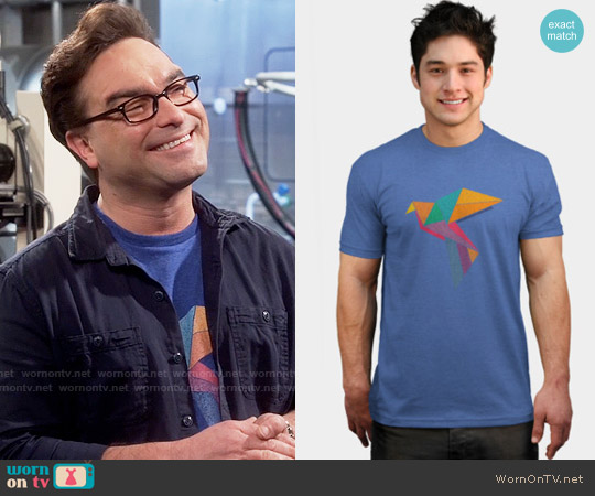 Hemantas Vintage Geometric Colourful Paper crane Origami worn by Leonard Hofstadter (Johnny Galecki) on The Big Bang Theory