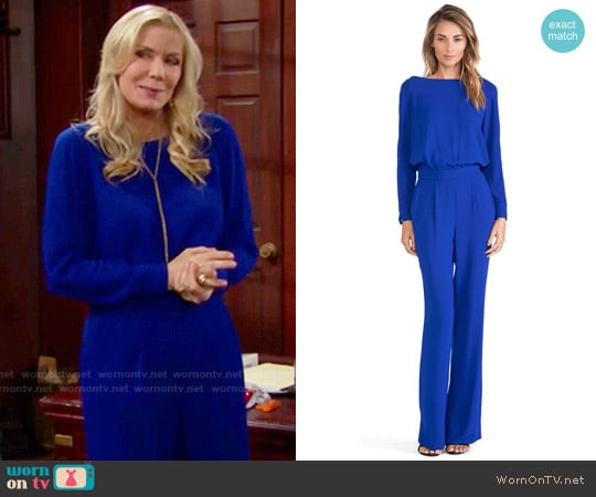 Diane von Furstenberg Cynthia Jumpsuit worn by Brooke Logan (Katherine Kelly Lang) on The Bold and the Beautiful