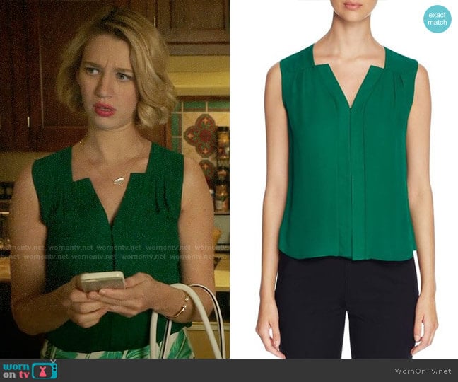Elie Tahari Sheyda Top in Isle worn by Petra Solano (Yael Grobglas) on Jane the Virgin