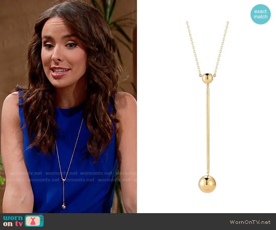 Elizabeth and James Esser Necklace worn by Ivy Forrester (Ashleigh Brewer) on The Bold and the Beautiful