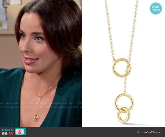 Elizabeth and James Neko Lariat Necklace worn by Ivy Forrester (Ashleigh Brewer) on The Bold and the Beautiful