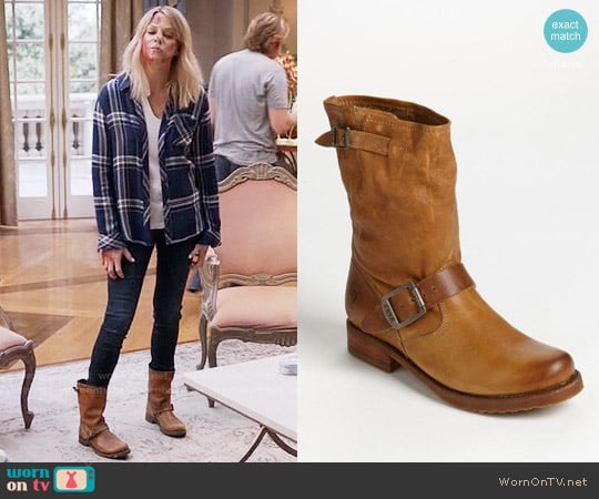 Frye Veronica Shortie Boot in Camel worn by Mackenzie Murphy (Kaitlin Olson) on The Mick