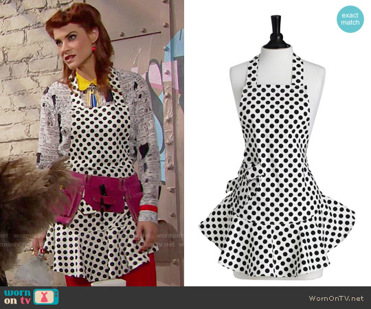 Jessie Steele Polka Dot Josephine Apron worn by Sally Spectra (Courtney Hope) on The Bold and the Beautiful