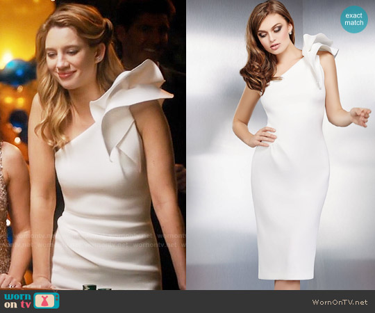 Jovani One-Shoulder Bow Cocktail Dress worn by Petra Solano (Yael Grobglas) on Jane the Virgin