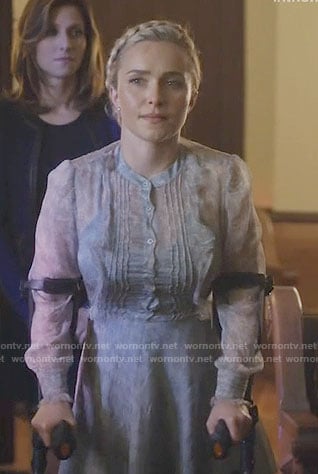 Juliette’s long sleeve ruffled front dress on Nashville