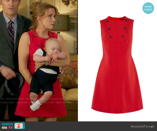 Karen Millen Button Detail Mini Dress worn by Kathryn Kennish (Lea Thompson) on Switched at Birth