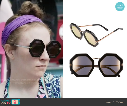 Karen Walker Moon Disco Sunglasses worn by Hannah Horvath (Lena Dunham) on Girls