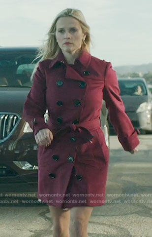Madeline’s red trench coat on Big Little Lies