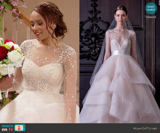 Monique Lhuillier Aviva Gown worn by Nicole Avant (Reign Edwards) on The Bold and the Beautiful