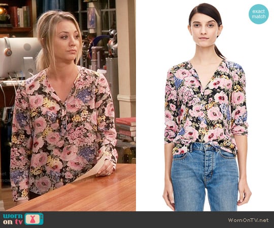 Rebecca Taylor Lavinia Rose Top worn by Penny Hofstadter (Kaley Cuoco) on The Big Bang Theory