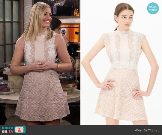 Sandro Lace Dress worn by Caroline Channing (Beth Behrs) on 2 Broke Girls