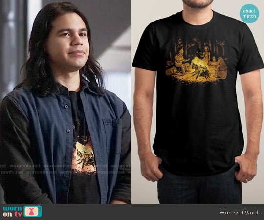 Campfire T-shirt from Threadless worn by Cisco Ramon (Carlos Valdes) on The Flash