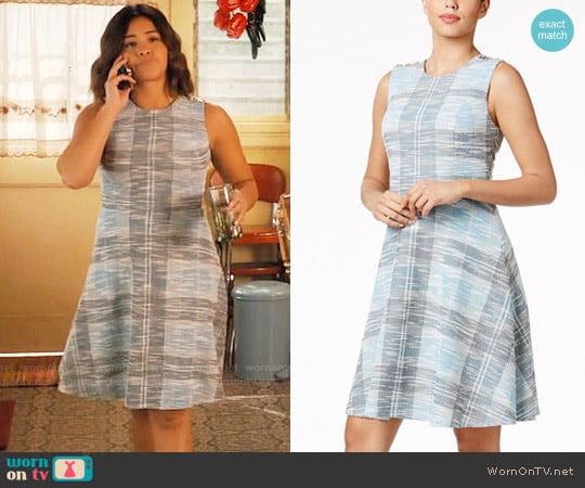 Tommy Hilfiger Tweed A-Line Dress worn by Jane Villanueva (Gina Rodriguez) on Jane the Virgin