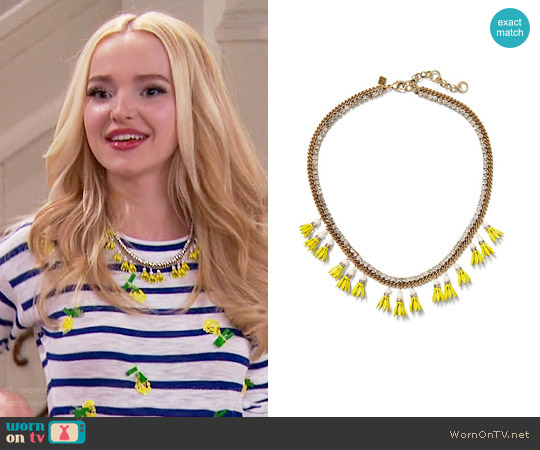 Banana Republic Floral Bell Necklace worn by Liv Rooney (Dove Cameron) on Liv and Maddie