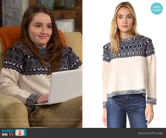 Clu Fair Isle Pullover worn by Eve Baxter (Kaitlyn Dever) on Last Man Standing