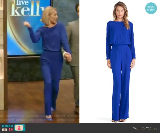 Diane Von Furstenberg Cynthia Jumpsuit worn by Kelly Ripa on Live with Kelly and Mark