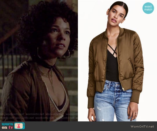 H&M Bomber Jacket worn by Maia Roberts (Alisha Wainwright ) on Shadowhunters