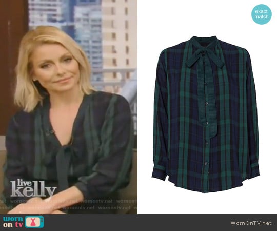Rails Corinne Plaid Shirt worn by Kelly Ripa on Live with Kelly and Mark