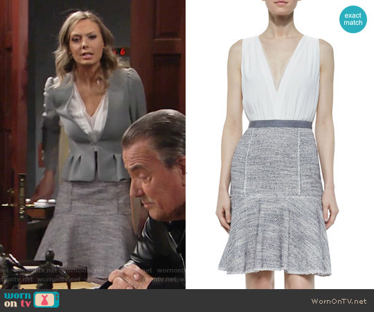 Rebecca Taylor Sleeveless Crepe & Tweed Dress worn by Abby Newman (Melissa Ordway) on The Young and the Restless