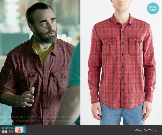 Salt Valley Acid Washed Plaid Button-Down Workshirt worn by Phil Miller (Will Forte) on Last Man On Earth