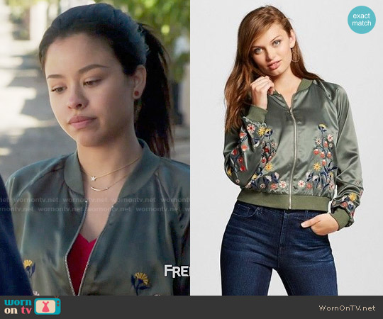 Xhilaration Bomber Jacket worn by Mariana Foster (Cierra Ramirez) on The Fosters