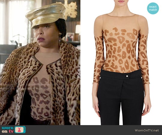 Acne Studios Leopard Print Top worn by Cookie Lyon (Taraji P. Henson) on Empire